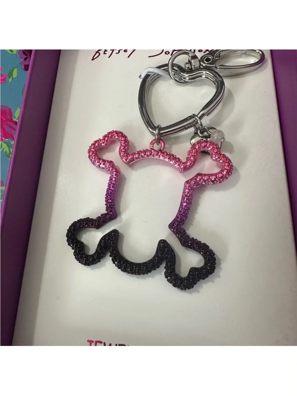 🆕Betsey Johnson Skull Jewelry Charm/Keychain